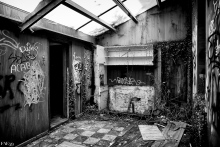Intérieur de maison abandonnée